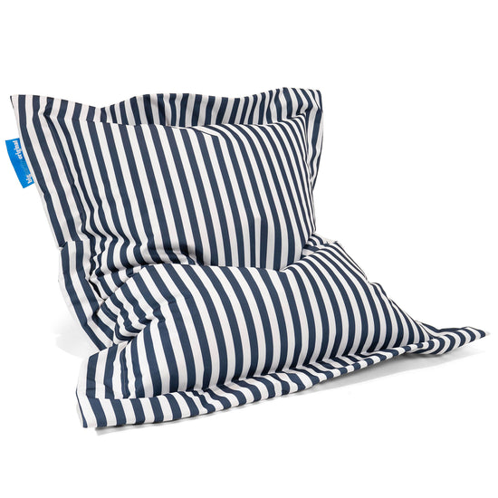 Pouf Géant XXL Original - Rayures Bleu Marine 03