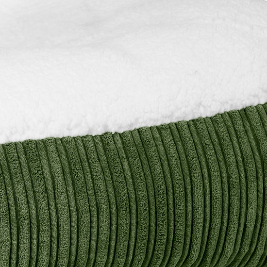Lit pour Chien, Taille XL - Sherpa & Côtelé Vert Forêt 03