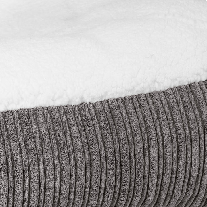 Lit pour Chien, Taille XL - Sherpa & Côtelé Anthracite 03