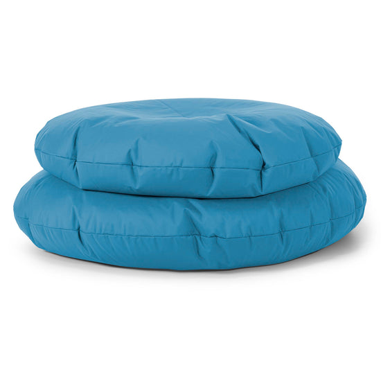 Flexforma Pouf Rond pour Enfant 2-14 ans - Entretien Facile Bleu Turquoise 03