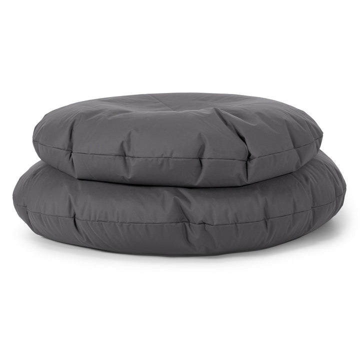 Flexforma Pouf Géant Rond pour Adulte - Entretien Facile Gris Foncé 03