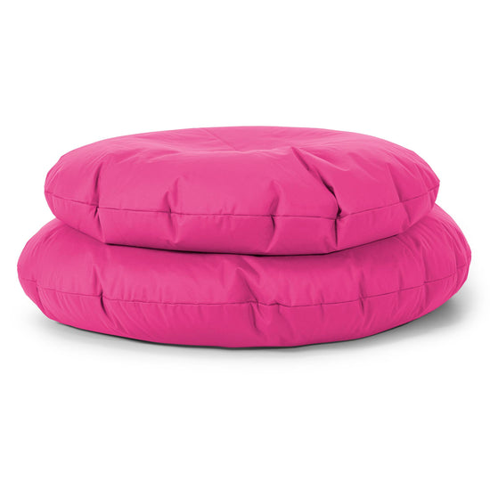 Flexforma Pouf Géant Rond pour Adulte - Entretien Facile Rose 03