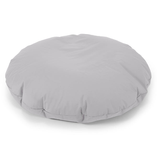 Flexforma Pouf Géant Rond pour Adulte - Entretien Facile Argent 01