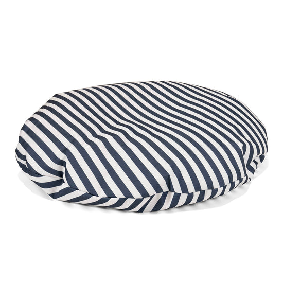 Flexforma Pouf Géant Rond pour Adulte - Rayures Bleu Marine 01
