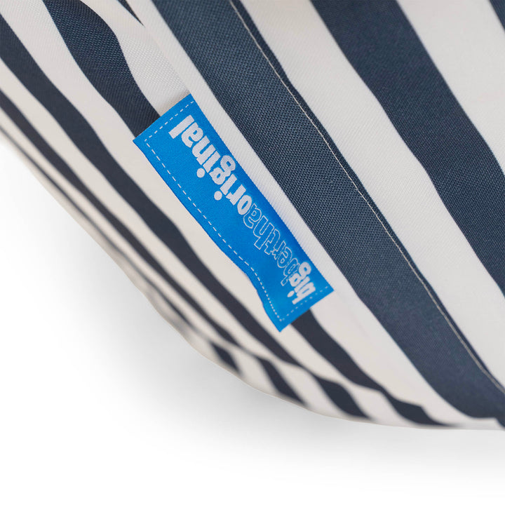 Pouf Poire, Archi - Rayures Bleu Marine 03