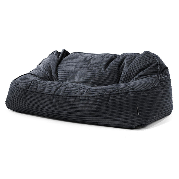 Le Canapé Pouf Géant Doudou - Côtelé Noir 01