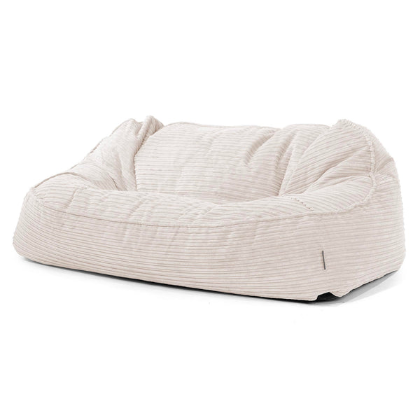 Le Canapé Pouf Géant Doudou - Côtelé Ivoire 01