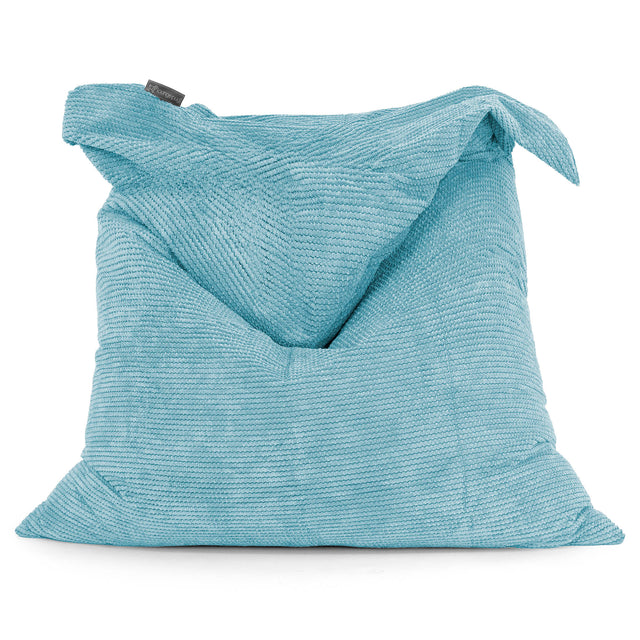 Pouf Fauteuil Design - Côtelé Gris Acier 01