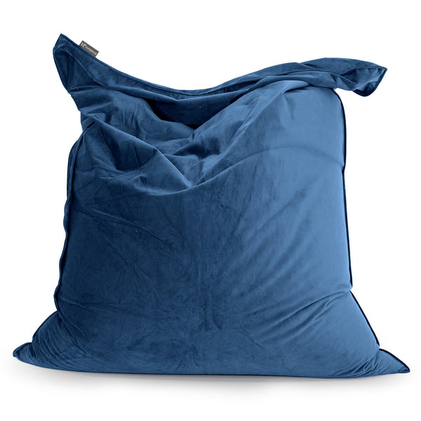Pouf Fauteuil Design - Côtelé Gris Acier 01
