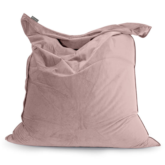 Pouf Fauteuil Design - Côtelé Gris Acier 01