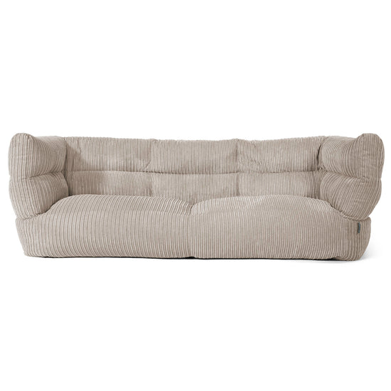 Canapé Pouf Louis 3 places - Côtelé Vison 01