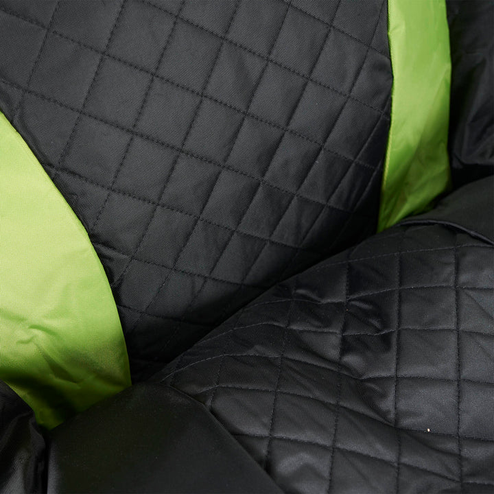 Fauteuil Gaming Pouf Matelassé - Noir / Vert 05