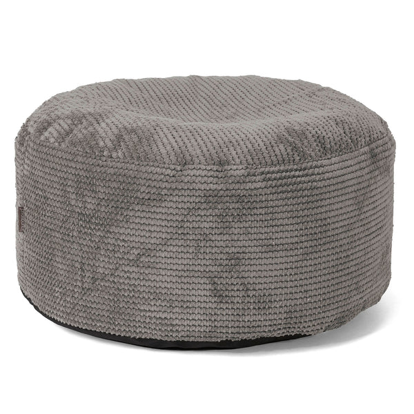 Grand Repose-pied Rond - Pompon Anthracite 01