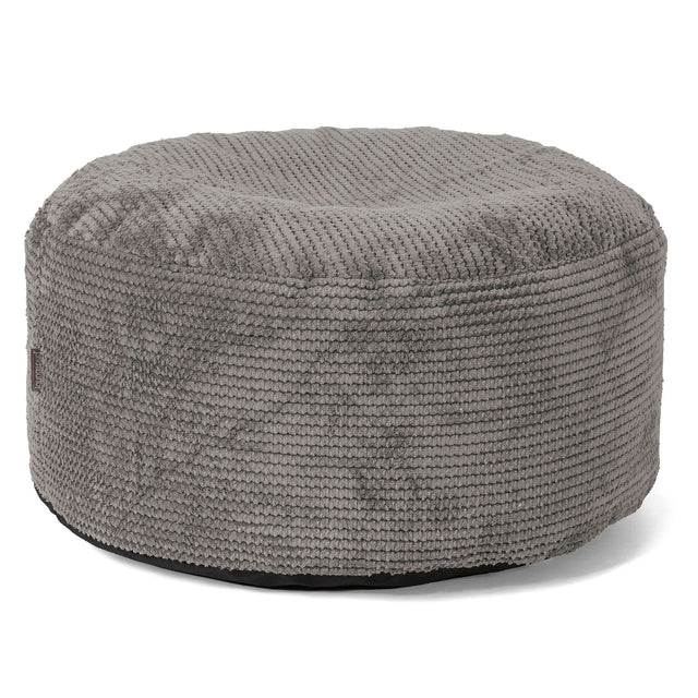 Grand Repose-pied Rond - Pompon Anthracite 01