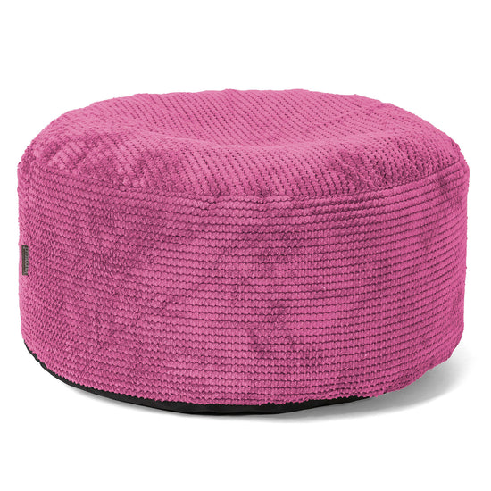 Grand Repose-pied Rond - Pompon Rose 01