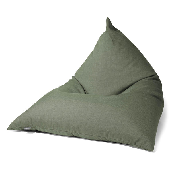 Gros Pouf Poire Extérieur - Sunbrella Olive 01