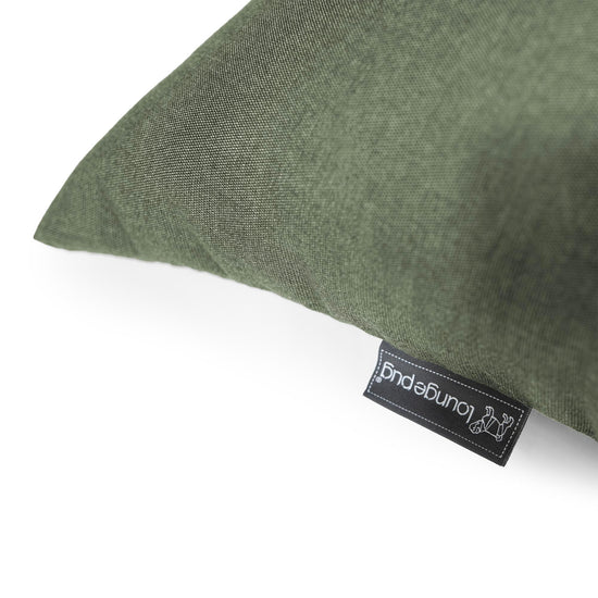 Gros Pouf Poire Extérieur - Sunbrella Olive 02