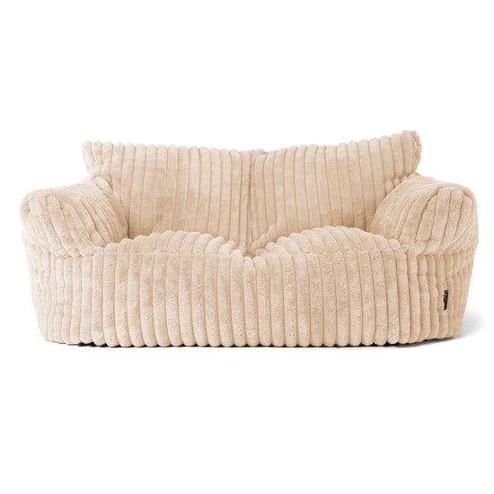Joséphine Canapé Pouf - Velours Côtelé Ultra Pelucheux Crème 01