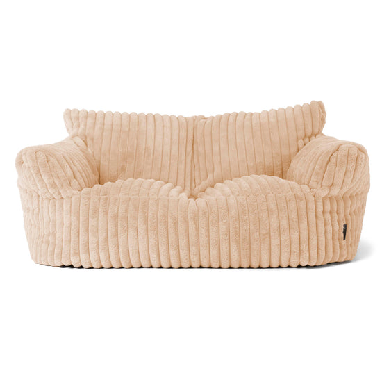 Joséphine Canapé Pouf - Velours Côtelé Ultra Pelucheux Pêche 01
