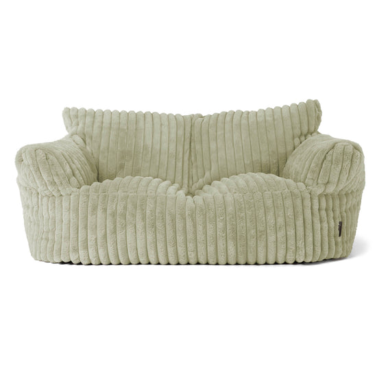 Joséphine Canapé Pouf - Velours Côtelé Ultra Pelucheux Vert Sauge 01