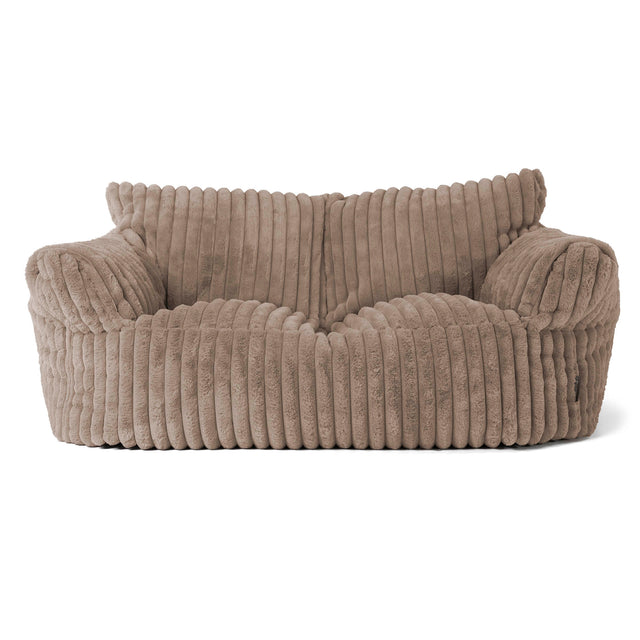 Joséphine Canapé Pouf - Velours Côtelé Ultra Pelucheux Vison 01
