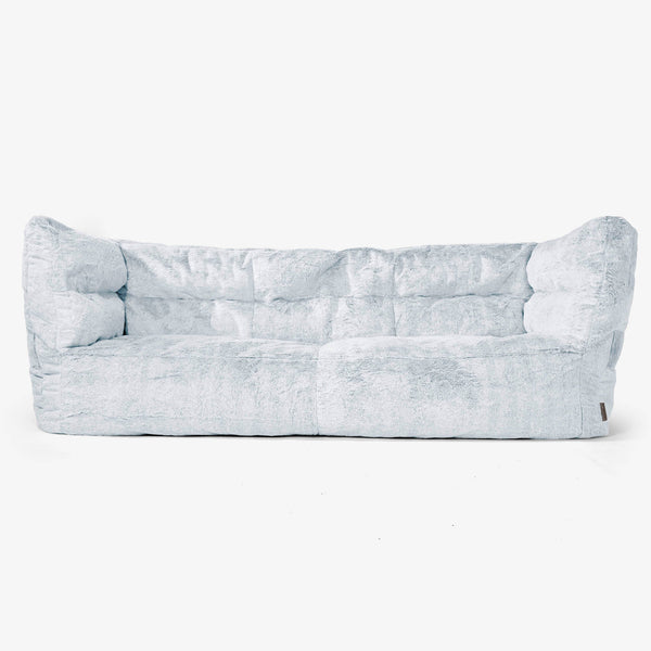 Canapé Pouf Louis 3 places Housse de Remplacement - Fausse Fourrure Lapin 01