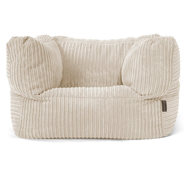 Albert Pouf Fauteuil Design - Côtelé Crème 01