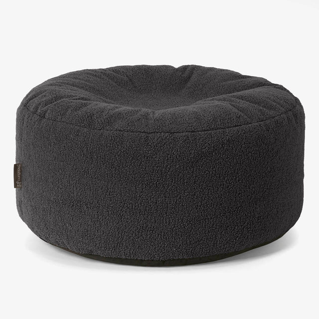 Pouf Design Rond Housse de Remplacement - Bouclé 01