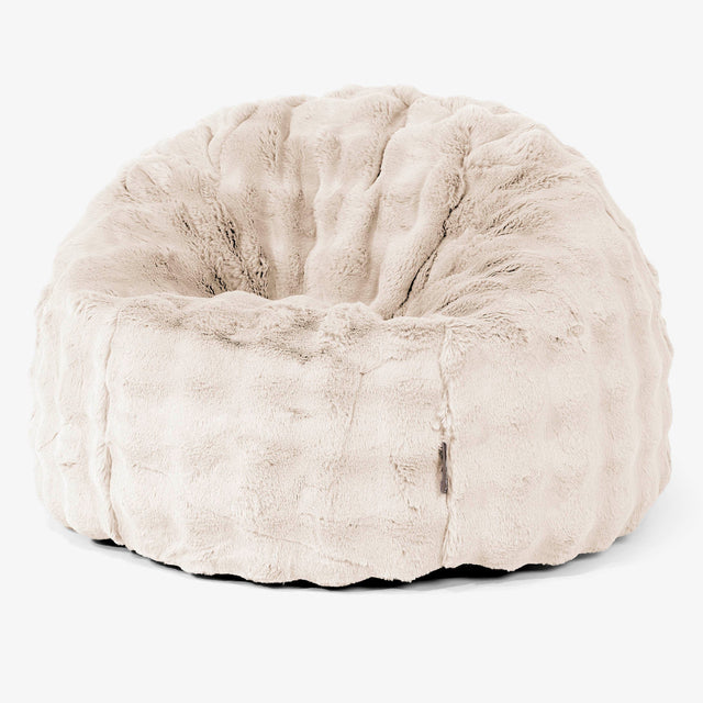 Pouf Poire Classique Housse de Remplacement - Fausse Fourrure à Bulles 01