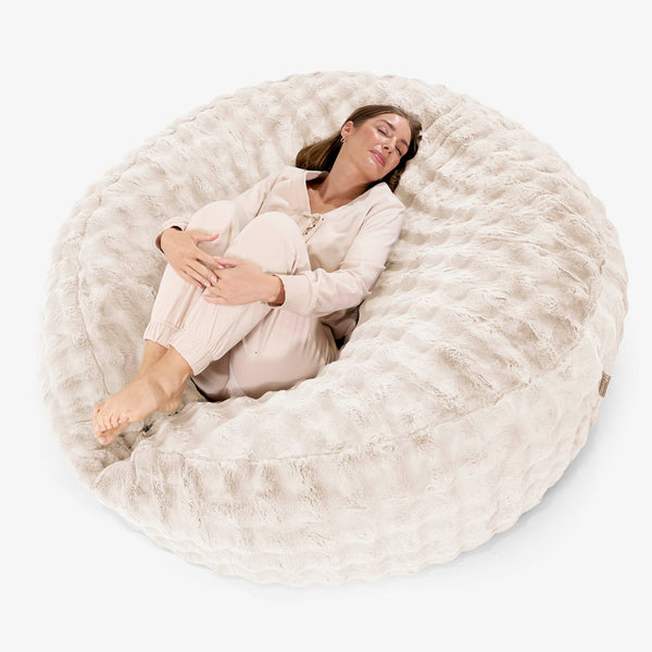 Canapé Pouf Géant Grande Mammouth Housse de Remplacement - Fausse Fourrure à Bulles 01