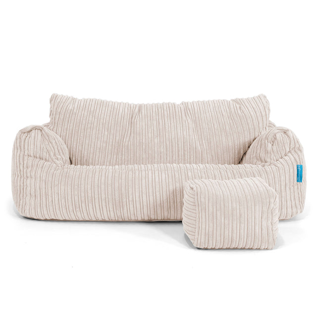 Joséphine Canapé Pouf pour Enfant 1-5 ans - Côtelé Ivoire 02