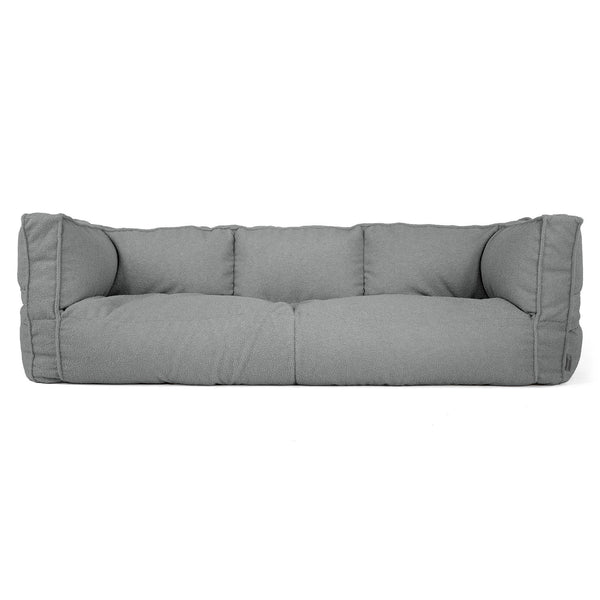 Canapé Pouf Albert 3 places - Bouclé Gris