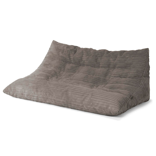 Canapé Pouf de Sol Noah - Côtelé Anthracite 01