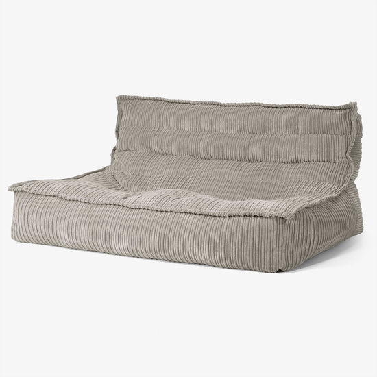 Canapé Pouf de Sol Oliver - Côtelé Vison 02