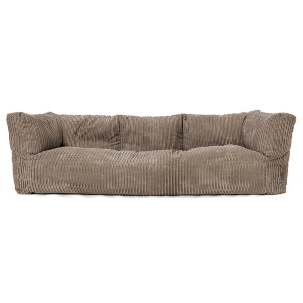 Canapé Pouf Albert 3 places - Côtelé Grège 01