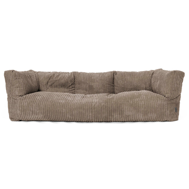 Canapé Pouf Albert 3 places - Côtelé Grège 01