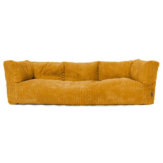 Canapé Pouf Albert 3 places - Côtelé Miel doré 01