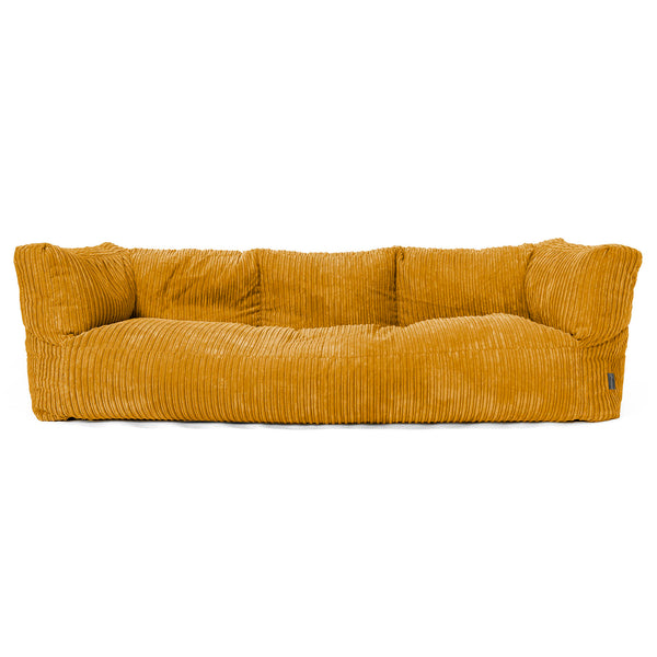 Canapé Pouf Albert 3 places - Côtelé Miel doré 01