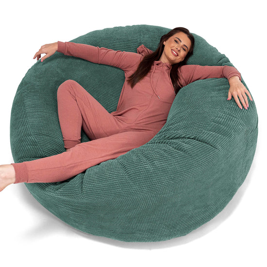 Canapé Pouf Géant Grande Mammouth - Pompon Vert Mousse 01