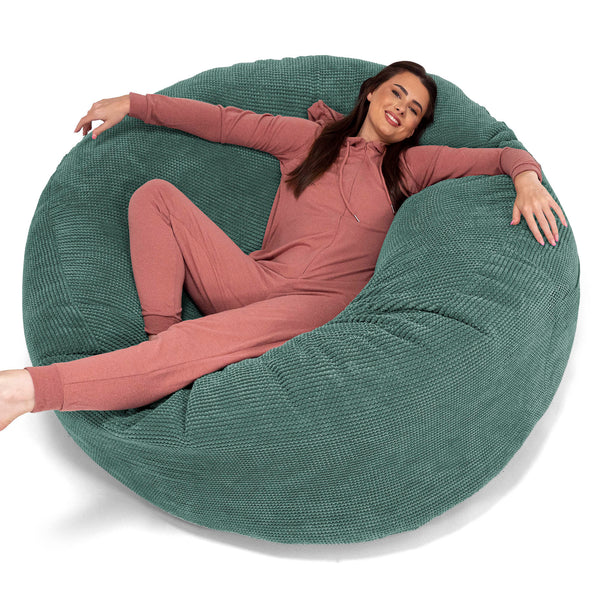 Canapé Pouf Géant Grande Mammouth - Pompon Vert Mousse 01