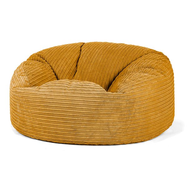 Canapé Pouf Géant Mammouth - Côtelé Miel doré 01