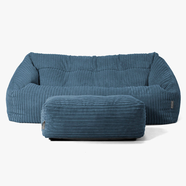 Canapé Pouf Maya - Côtelé Bleu Marine 02