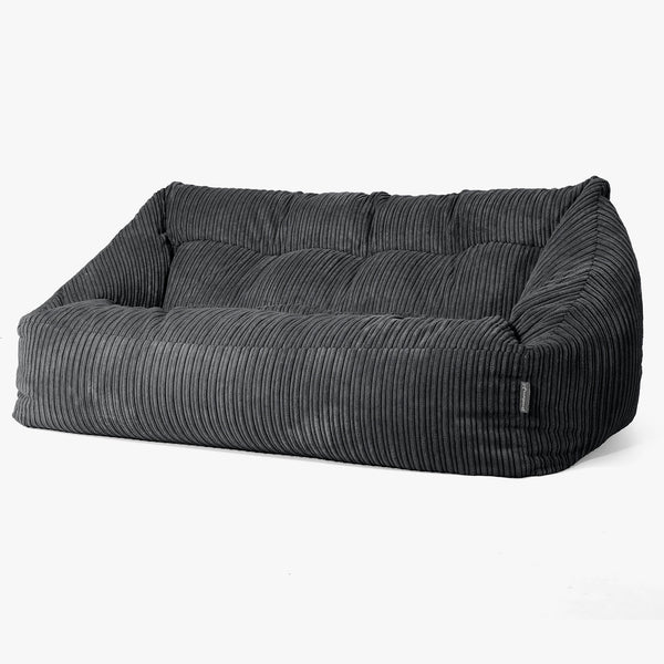 Canapé Pouf Maya - Côtelé Noir 01