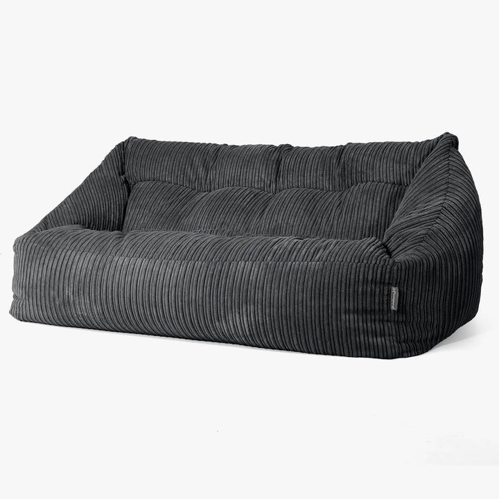 Canapé Pouf Maya - Côtelé Noir 03