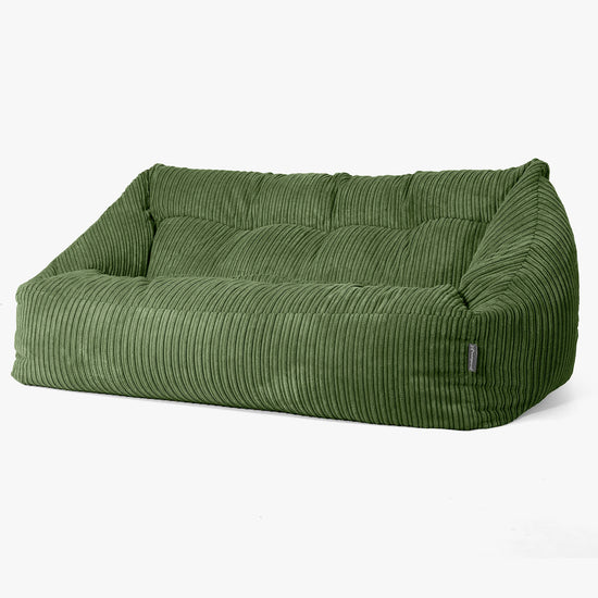 Canapé Pouf Maya - Côtelé Vert Forêt 03
