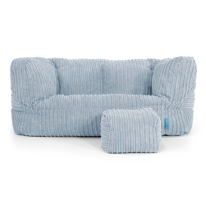 Canapé Enfant Albert 2-6 ans - Côtelé Bébé Bleu 02