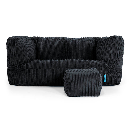 Canapé Enfant Albert 2-6 ans - Côtelé Noir 02