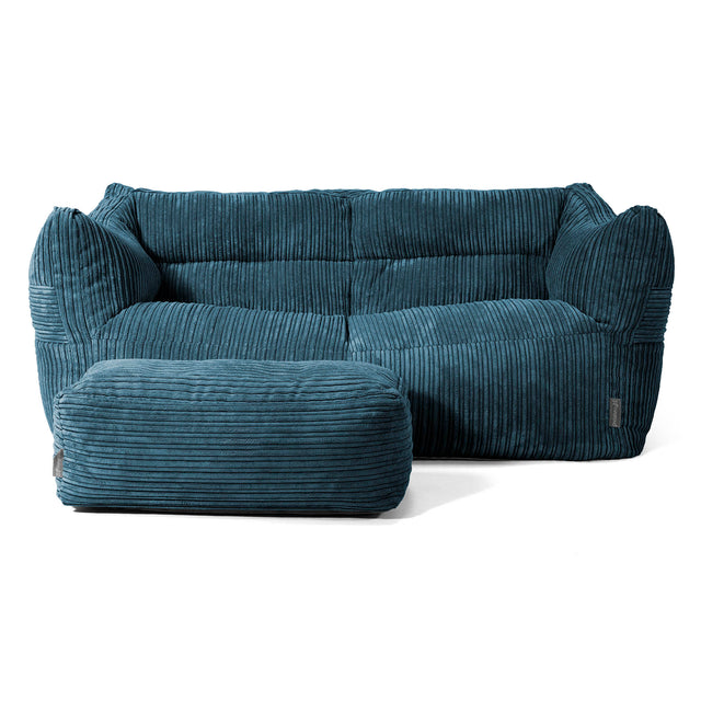 Canapé Pouf Victor - Côtelé Bleu Marine 02