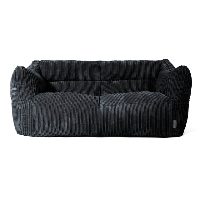 Canapé Pouf Victor - Côtelé Noir 01