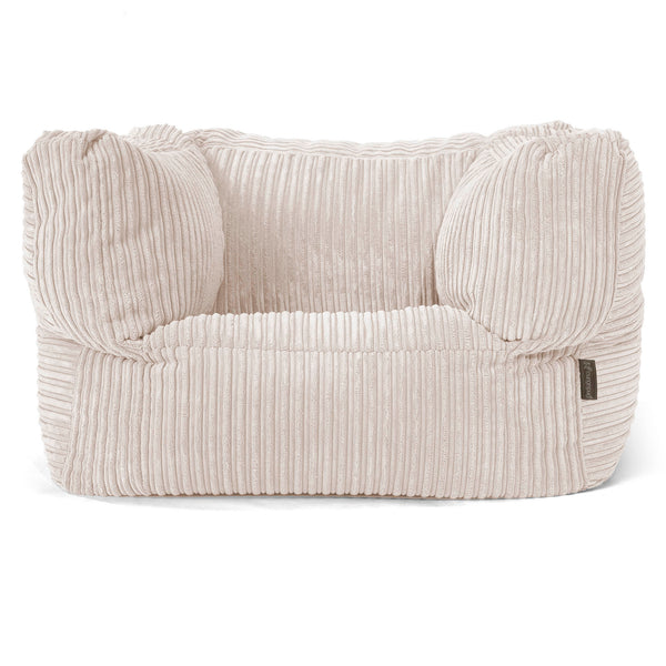 Albert Pouf Fauteuil Design - Côtelé Ivoire 01
